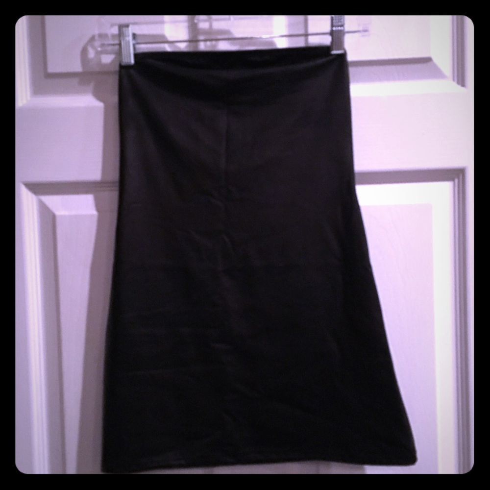 Wet Look Bodycon Tube Dress